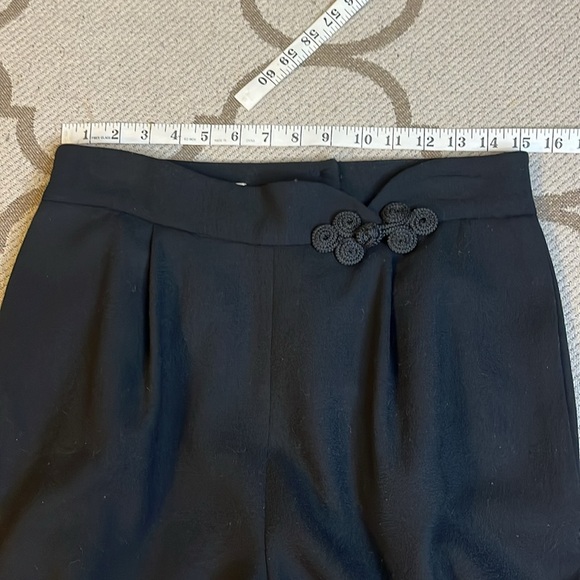 Amanda Fielding wool high waisted Pleated knotted waist detail trouser pants - Picture 8 of 16